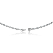 14k White Gold 6 Carat Diamond Tennis Necklace (Copy)